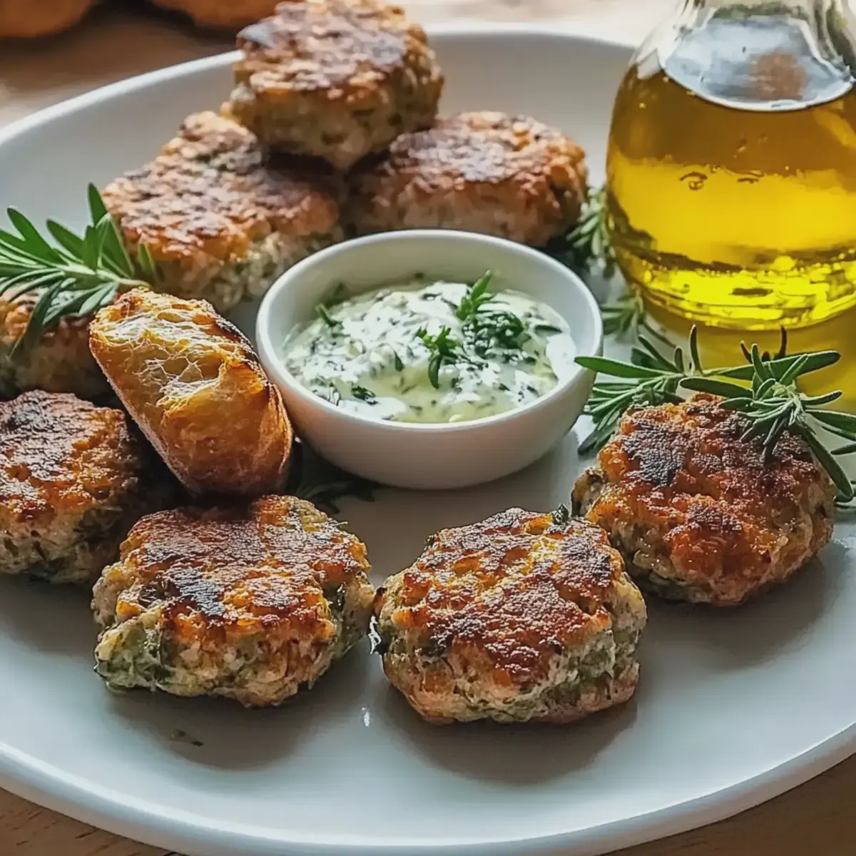 Linsenfrikadellen mit Tzatziki