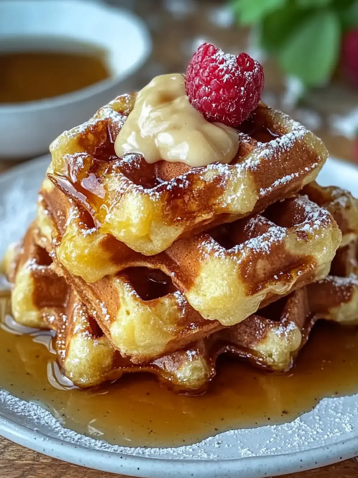 Maisbrot Waffel Bissen mit Honigbutter Sirup – Einfach köstlich 2 Maisbrot Waffel Bissen