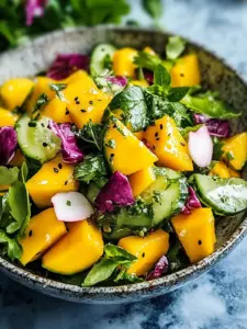 Frischer Mango-Gurken-Salat für den perfekten Sommer