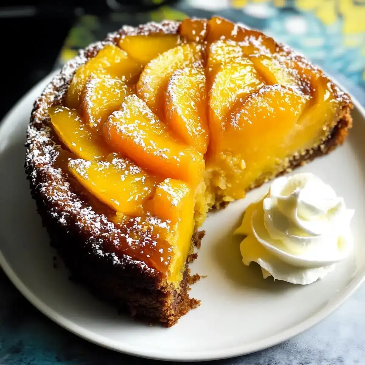 IRRESISTIBLER Mango Kuchen auf dem Kopf mit Kokoscreme 2 Mango Kuchen auf dem Kopf