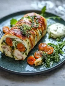 Mediterrane Hähnchen-Rouladen mit frischen Kräutern