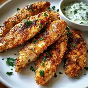 Mediterrane Hähnchenstreifen mit Zitronen-Knoblauch-Marinade