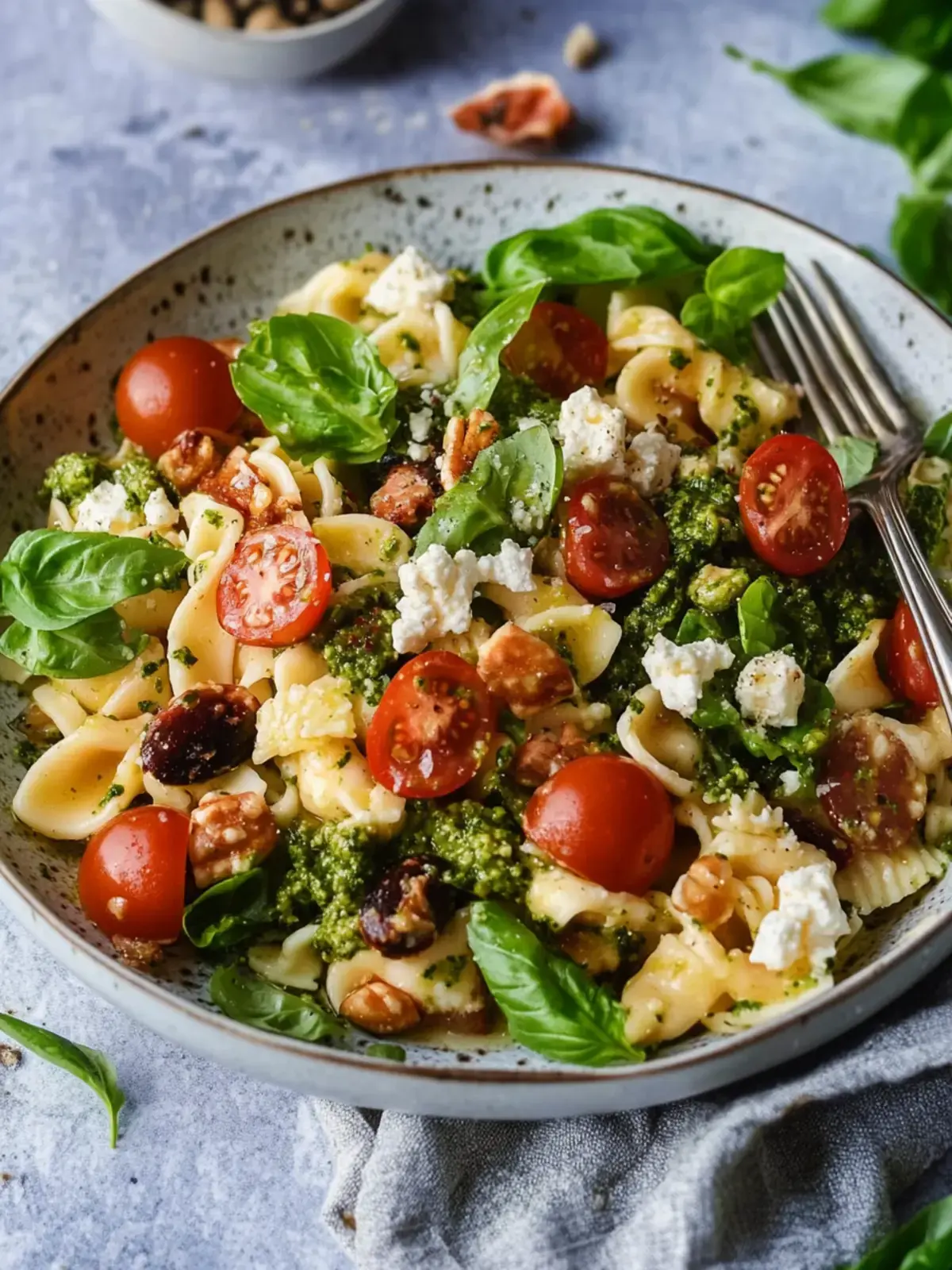 Mediterraner Nudelsalat mit Pesto – Lecker und Schnell zubereitet 2 Mediterraner Nudelsalat mit Pesto
