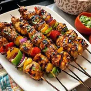 Mexikanische Grillhähnchen-Spieße