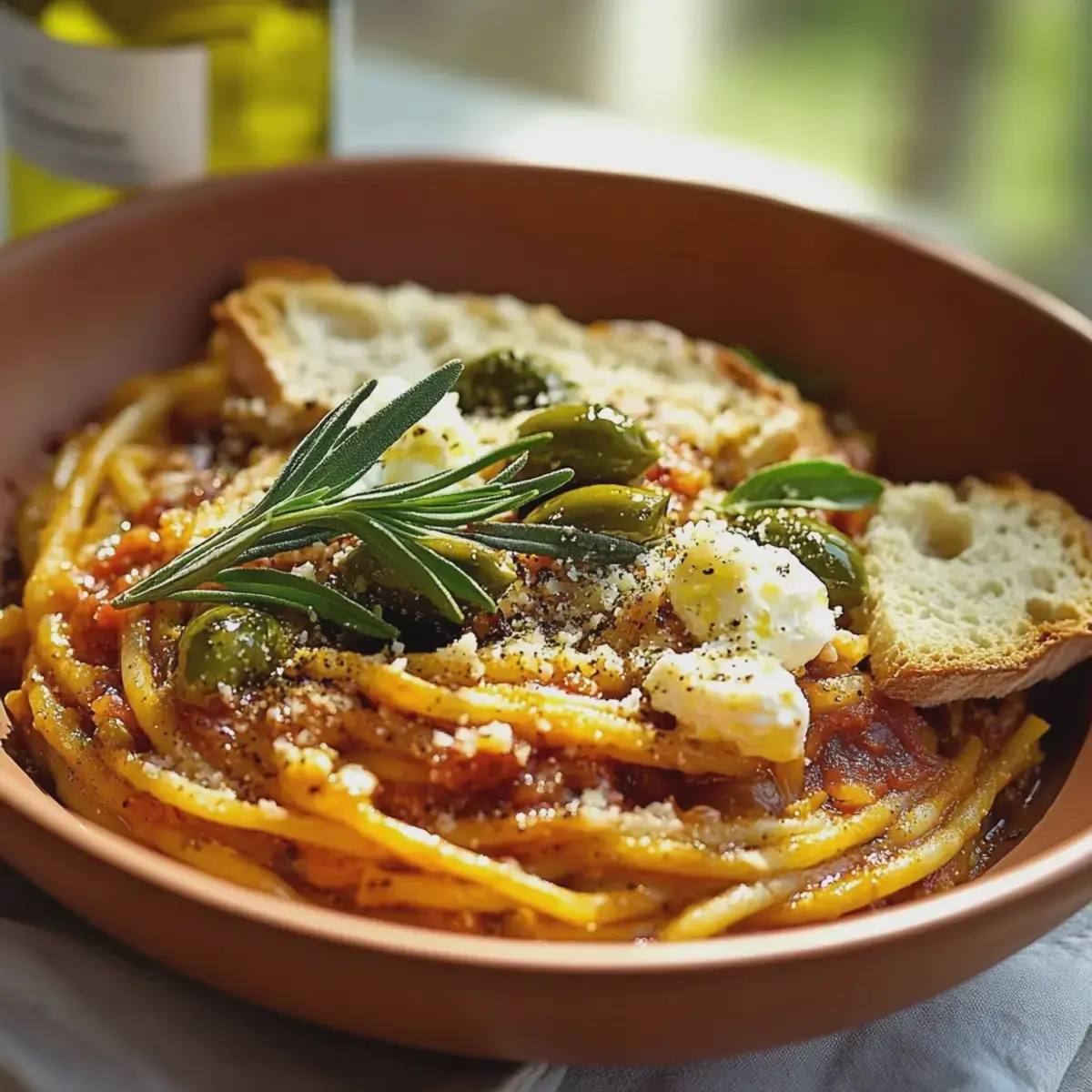 Pasta mit grünem Spargel Feta