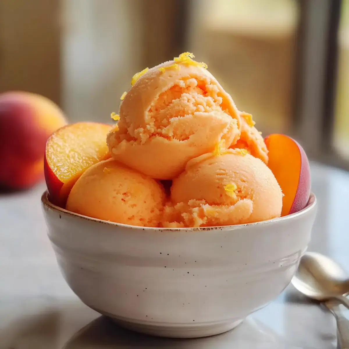 Pfirsich-Sorbet