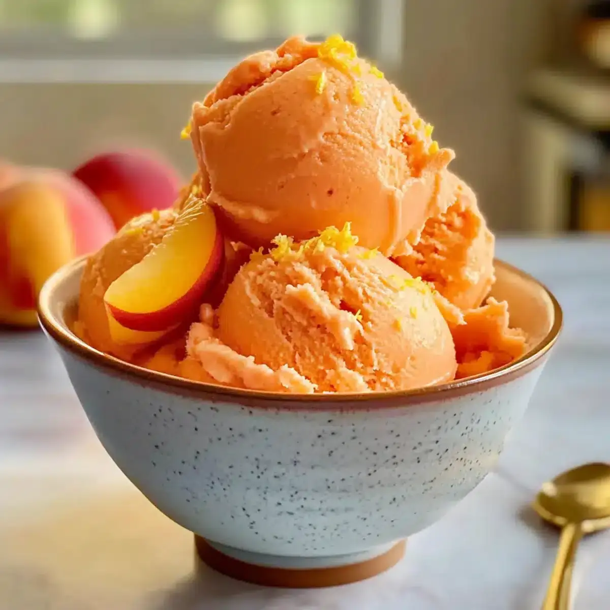 Pfirsich-Sorbet