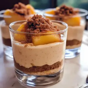 Pfirsichmousse mit Zimtknuspersingen