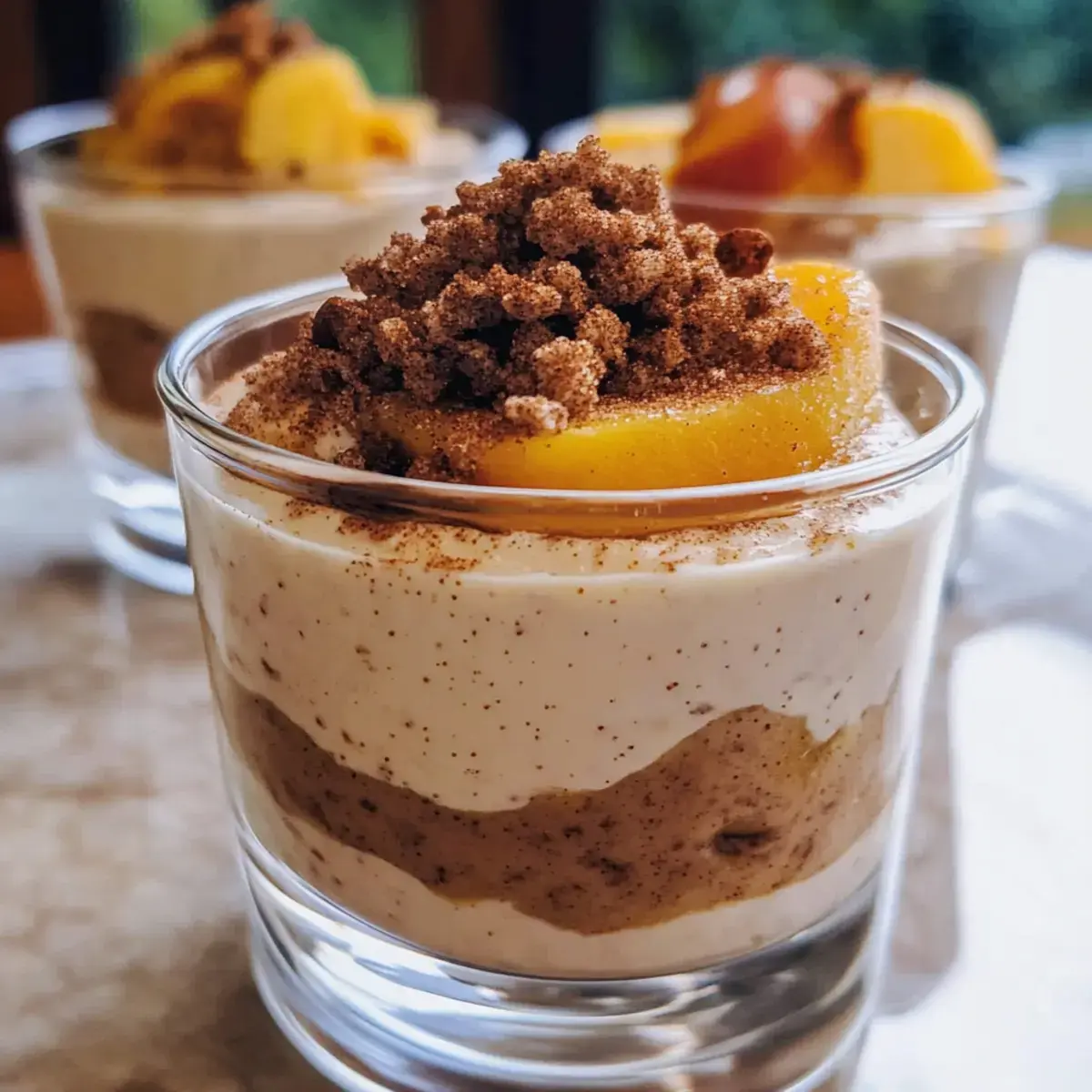 Pfirsichmousse mit Zimtknusper