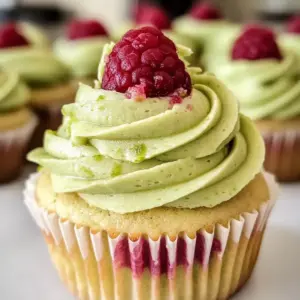 Pistazien-Muffins mit Himbeerfüllung