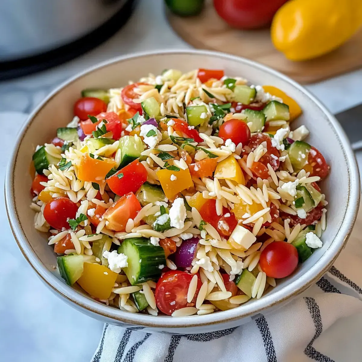 Regenbogen-Orzo-Salat: Das ultimative, leckere Rezept 2 Regenbogen-Orzo-Salat