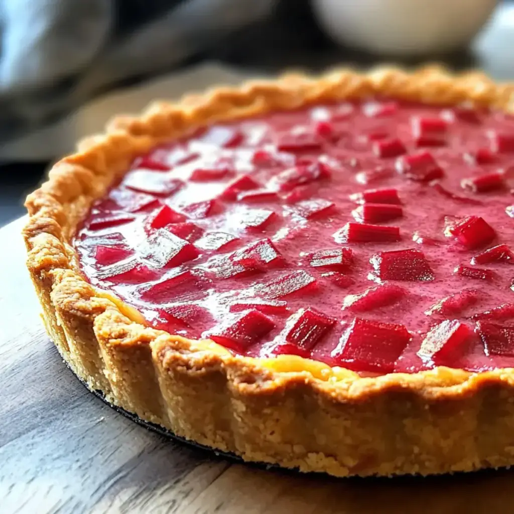 Rhabarberpudding-Tarte
