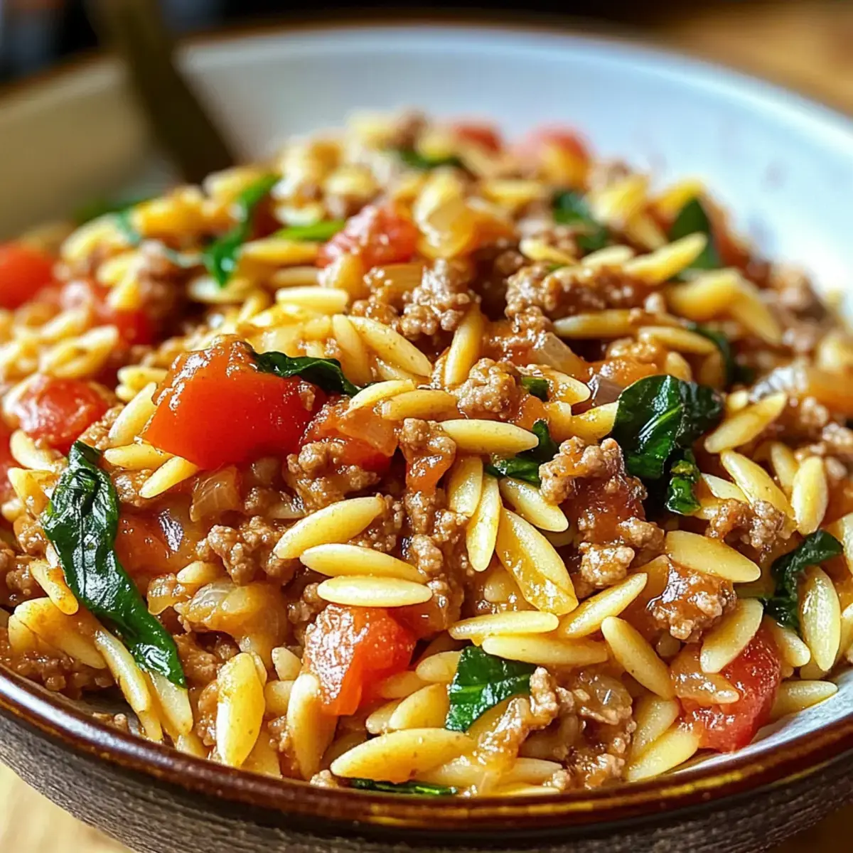 Rinderhackfleisch Orzo