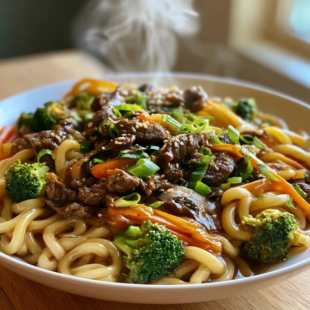 Rindfleisch Udon Nudeln