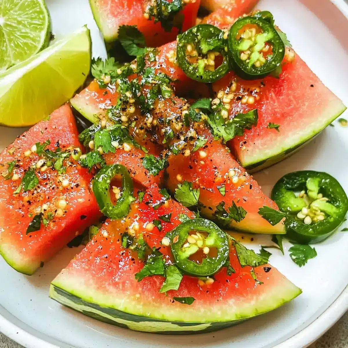 Scharfer Wassermelonen-Salat