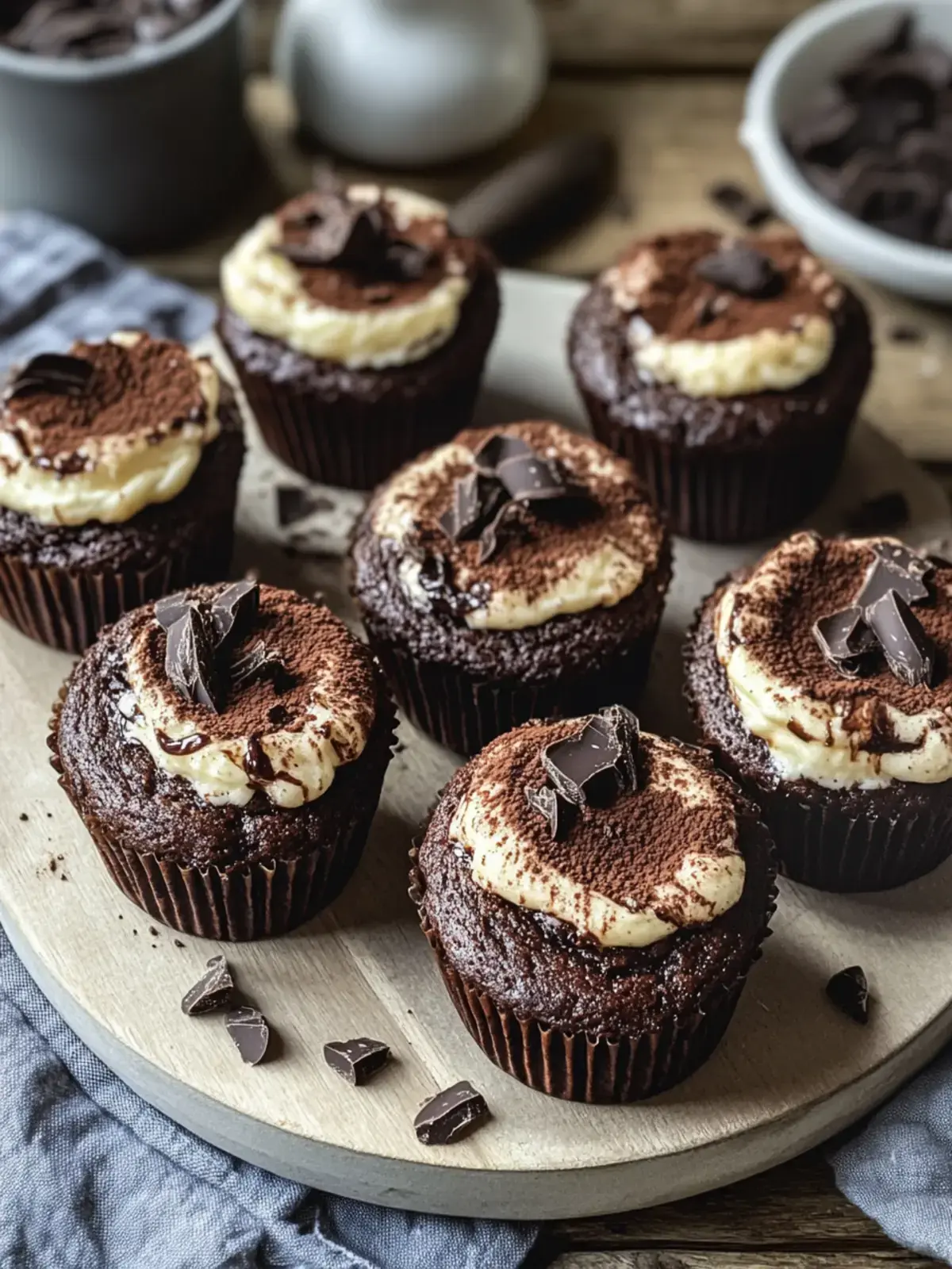 Schoko-Käsekuchen-Muffins – Cremig, Schokoladig & Einfach Saftig 2 Schoko-Käsekuchen-Muffins