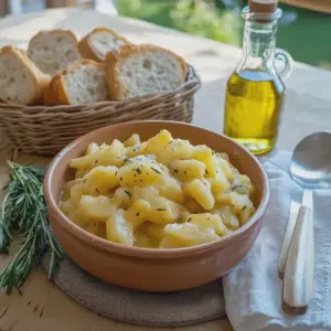 Schwäbischer Kartoffelsalat mit Brühe