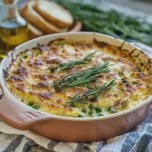 Spargel Auflauf mit Schinken und Schnittlauch