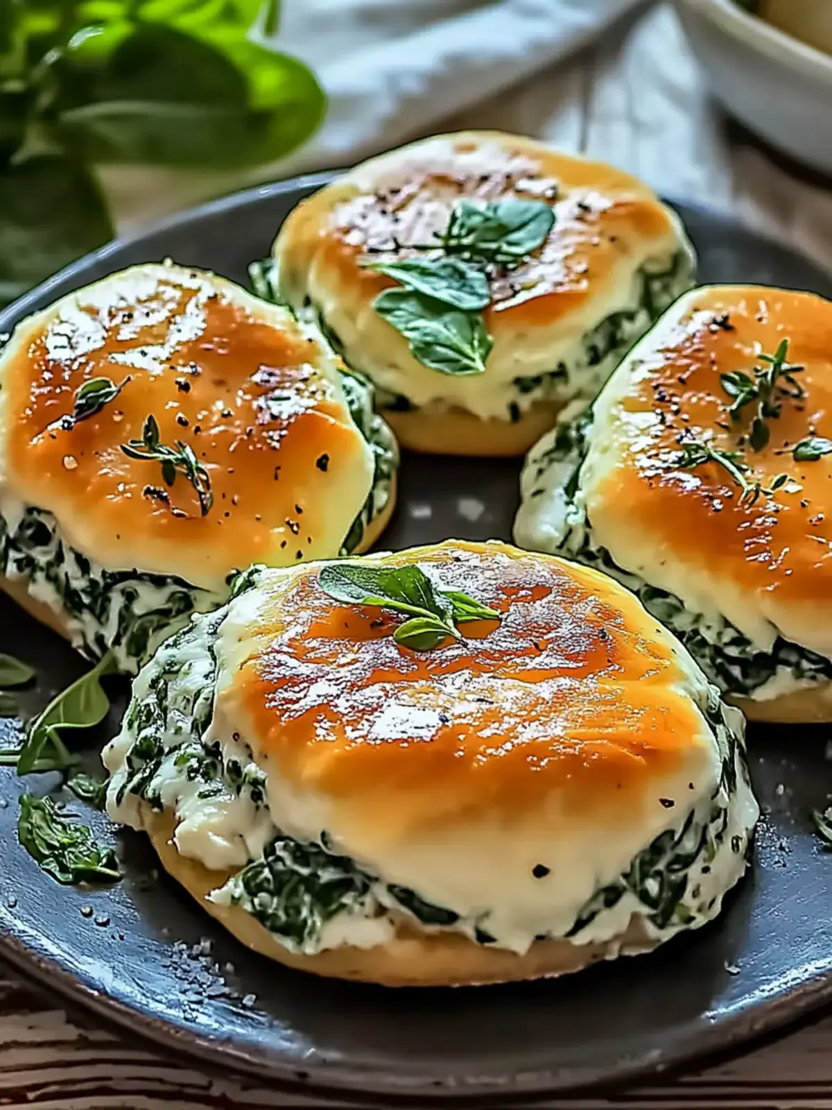 Spinat Hüttenkäse Fladen