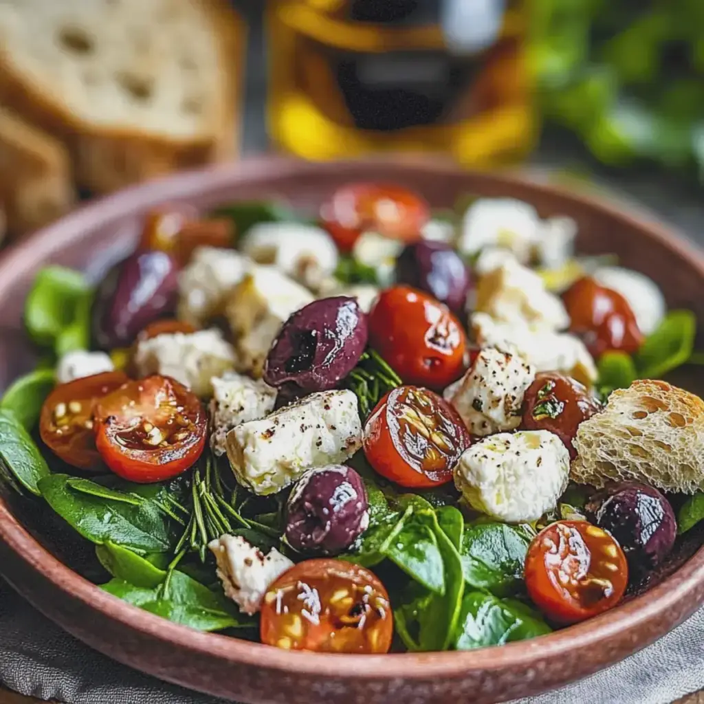 Spinatsalat mit Feta