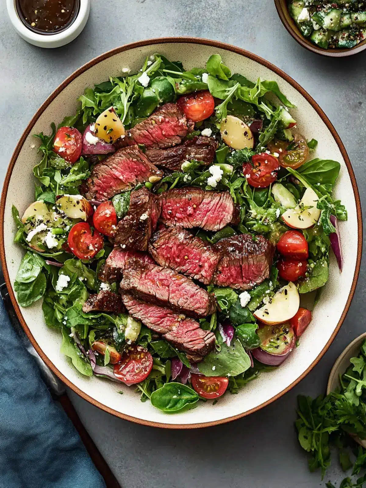 Steak Salat mit Balsamico-Dressing – ein köstlicher Genuss! 2 Steak Salat Rezept