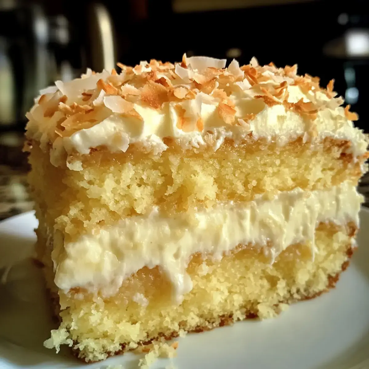 Südlicher Kokosnusspuddingkuchen