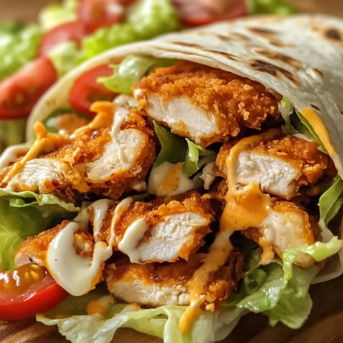 Süße Chili Knusprige Hähnchenwickel: Einfache, Leckere Wraps 2 Süße Chili Hähnchenwickel