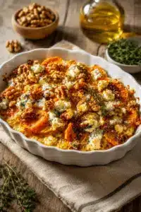 Süßkartoffelgratin mit Feta