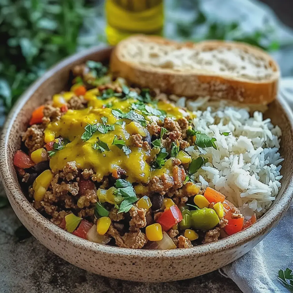 Taco Reis Bowl für ein schnelles und leckeres Familienessen 2 Taco Reis Bowl