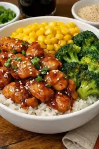 Teriyaki Hähnchen Reis Bowl