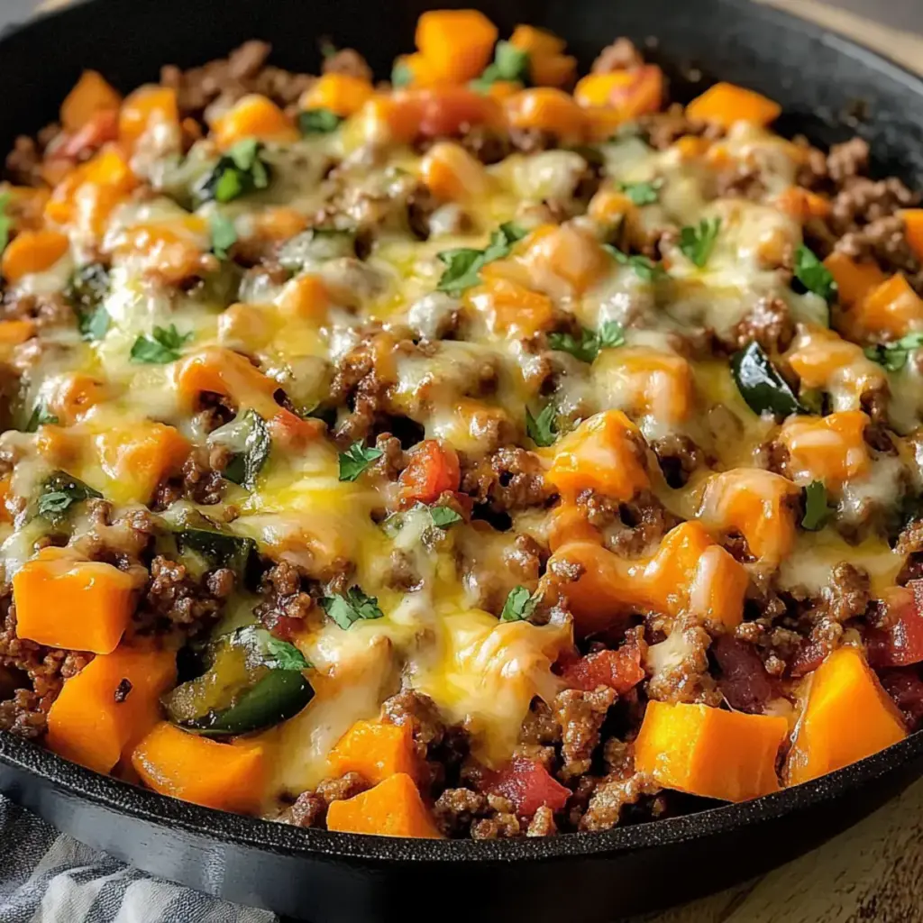 Tex-Mex Rinderhackfleisch Süßkartoffel Pfanne