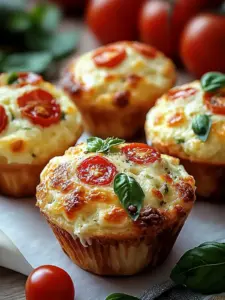 Tomaten-Mozzarella-Basilikum-Muffins für Mediterranen Genuss