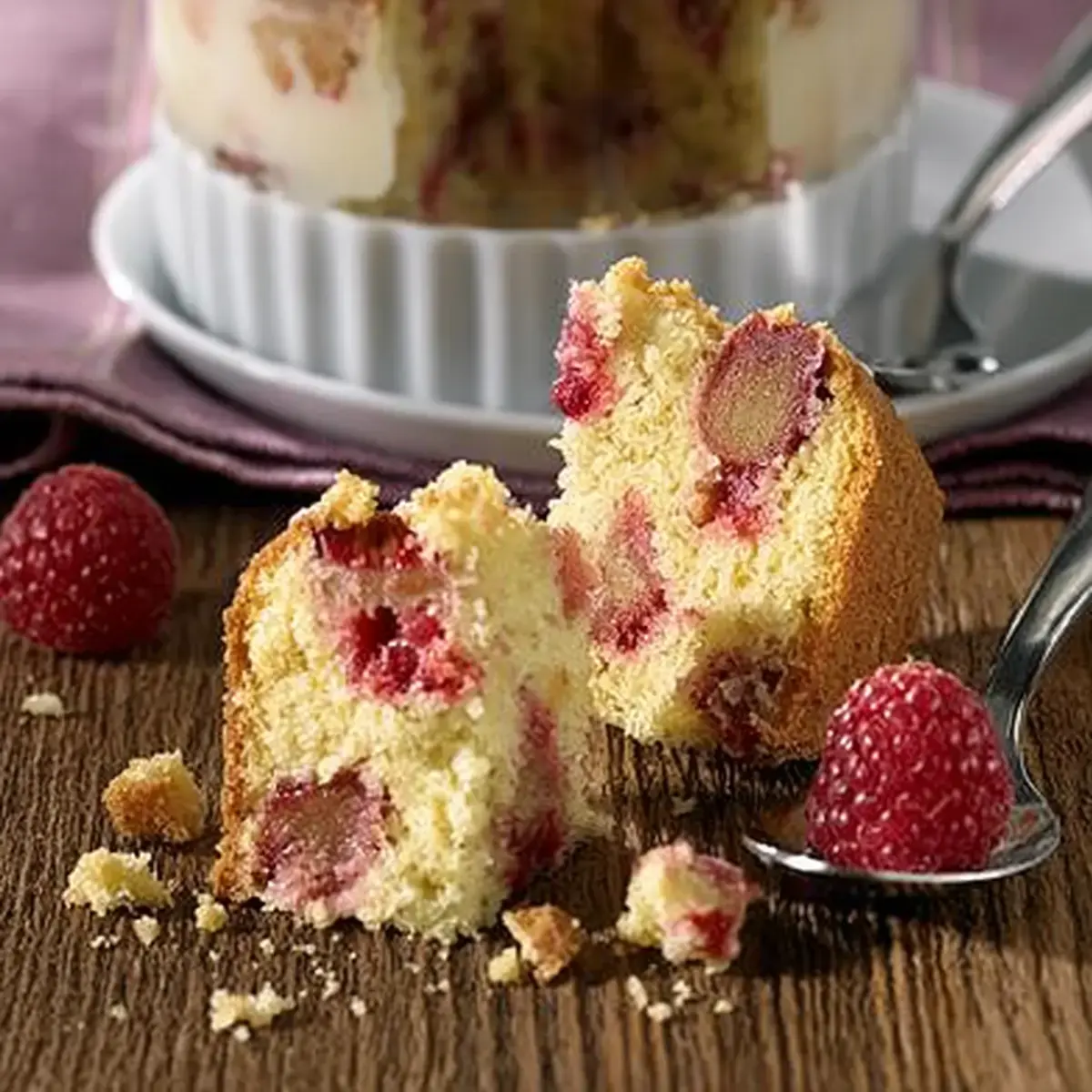 Vanille Rhabarberkuchen im Glas