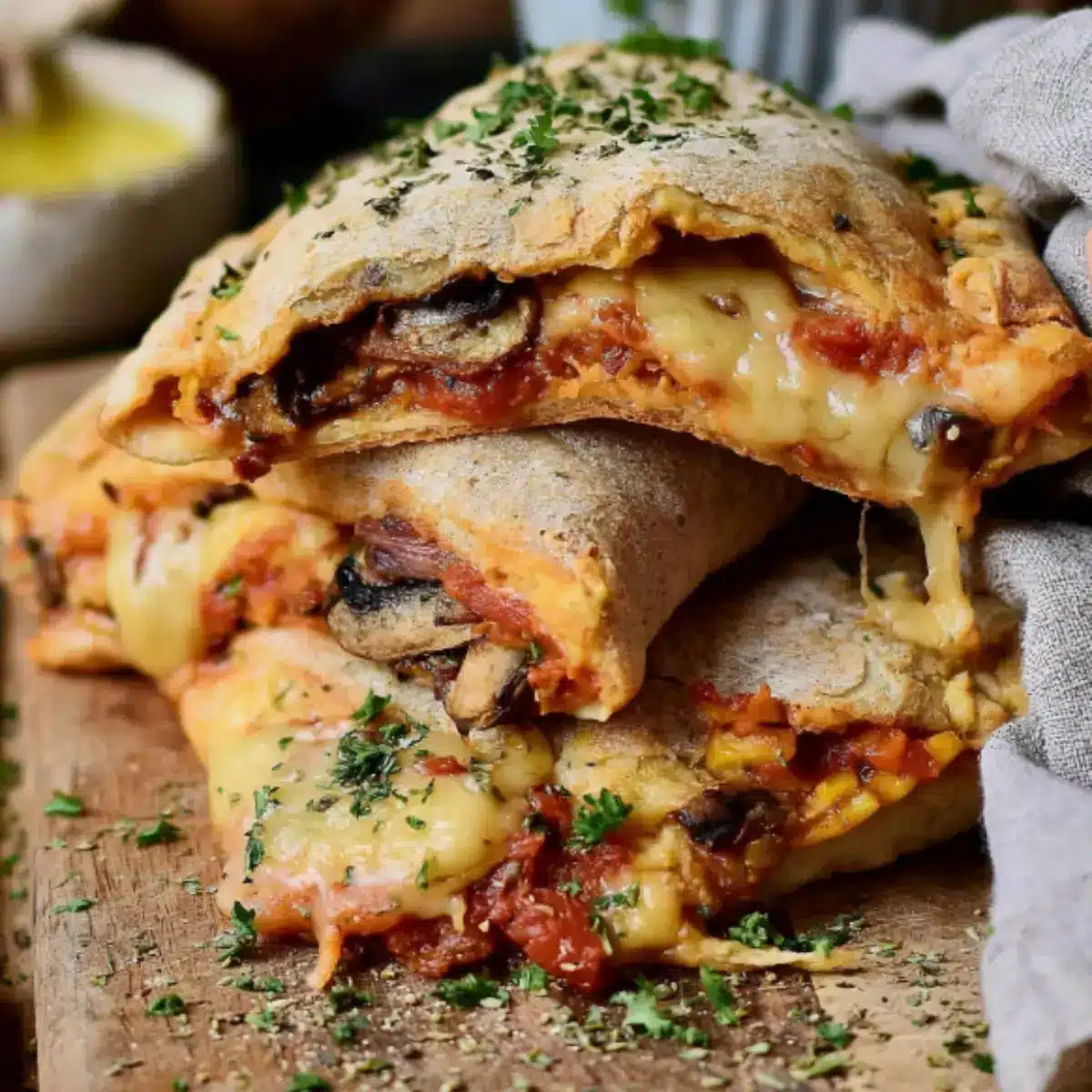 Vegane Pizza Calzone
