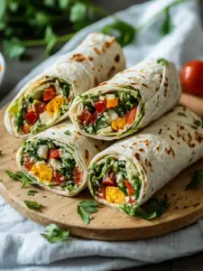 Gesunde Vegetarische Wrap-Röllchen