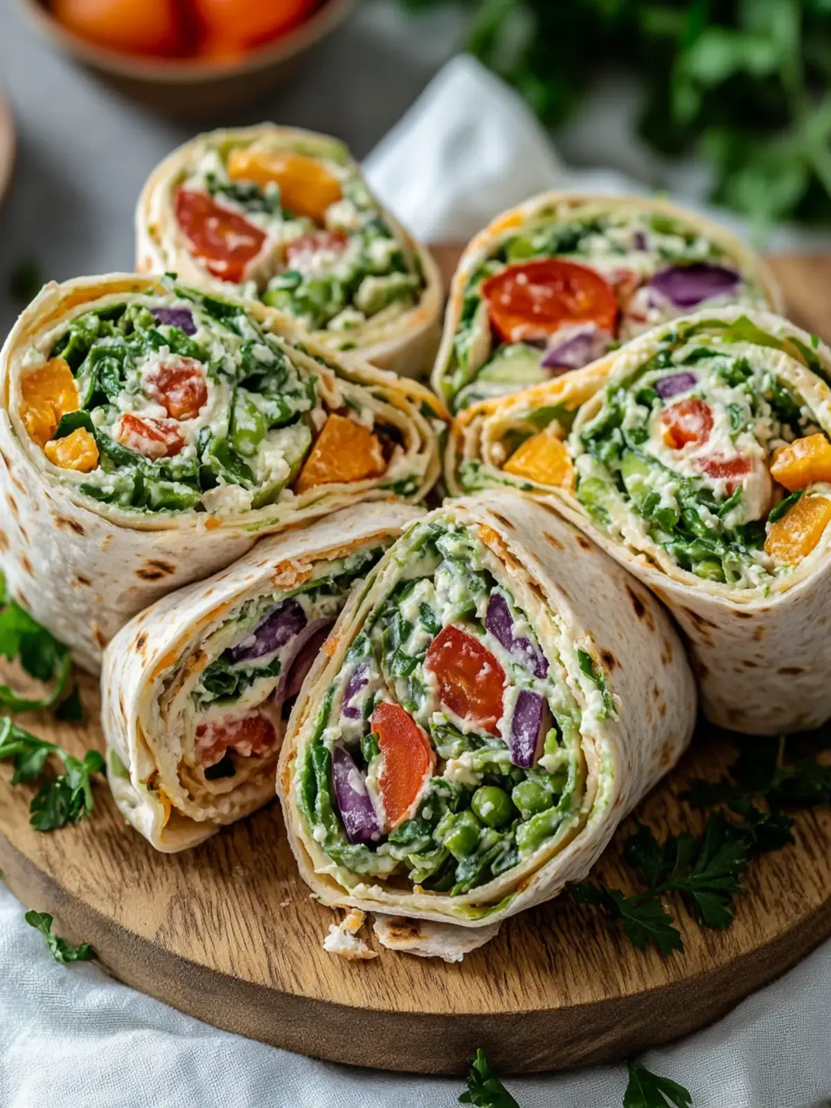 Vegetarische Wrap-Röllchen