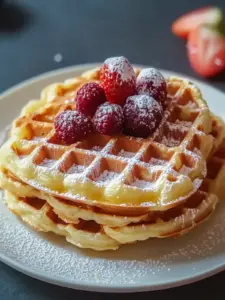 Klassische fluffige Waffeln