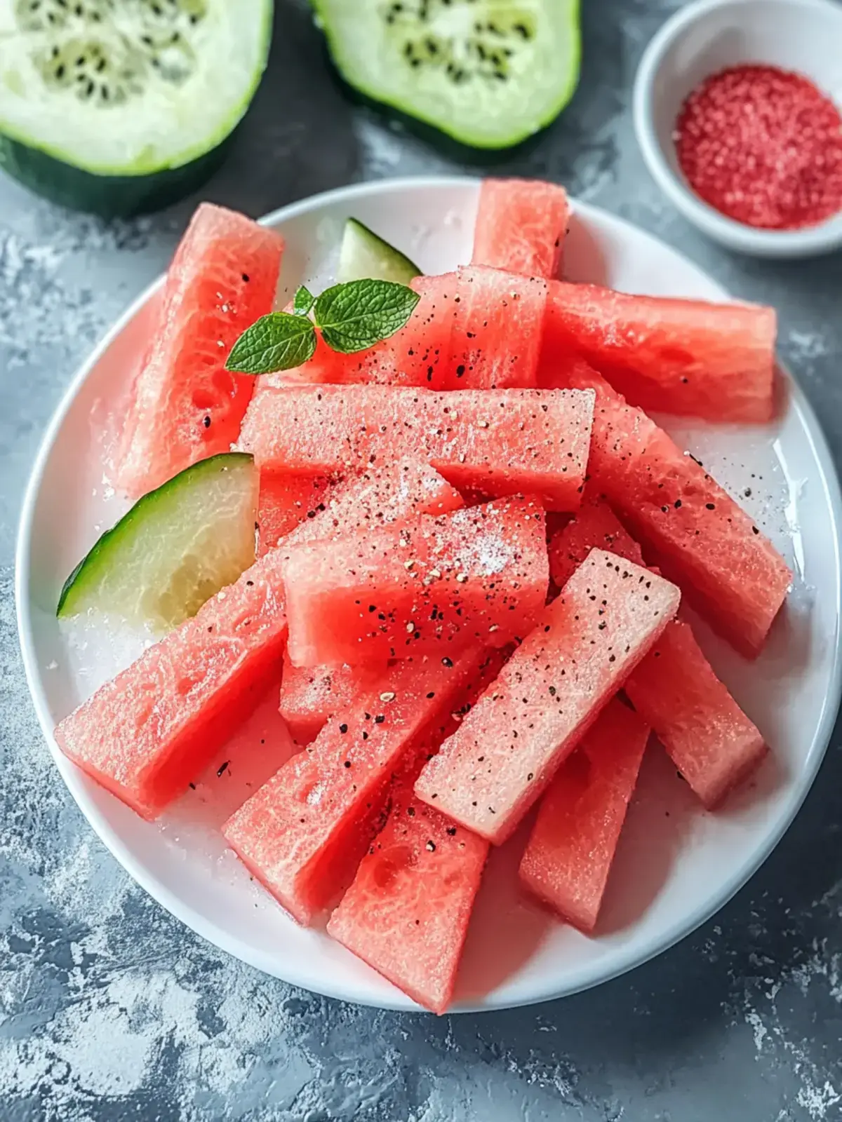 Gesunde Wassermelonen-Pommes: Perfekter, erfrischender Snack 2 Wassermelonen-Pommes