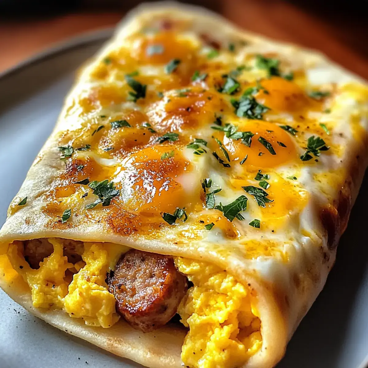 Einfache Wurst Ei und Käse Frühstücks-Rollen für Eilige 2 Wurst Ei und Käse Frühstücks-Rollen