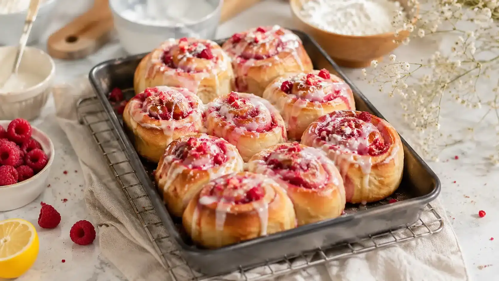Zimtschnecken mit Rhabarber