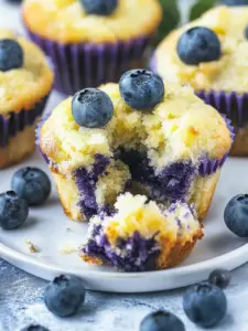 Saftige Zitronen-Heidelbeer-Muffins mit crunchy Streuseln