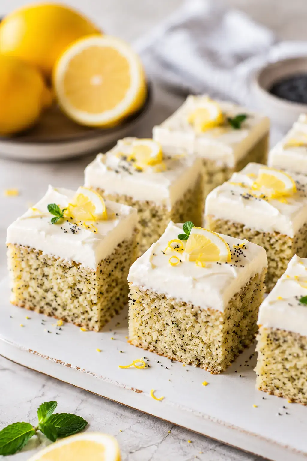 Zitronen-Mohn-Kuchen mit Quarkcreme – Saftig & Erfrischend 2 Zitronen-Mohn-Kuchen mit Quarkcreme