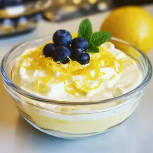 Schneller Zitronenquarkpudding