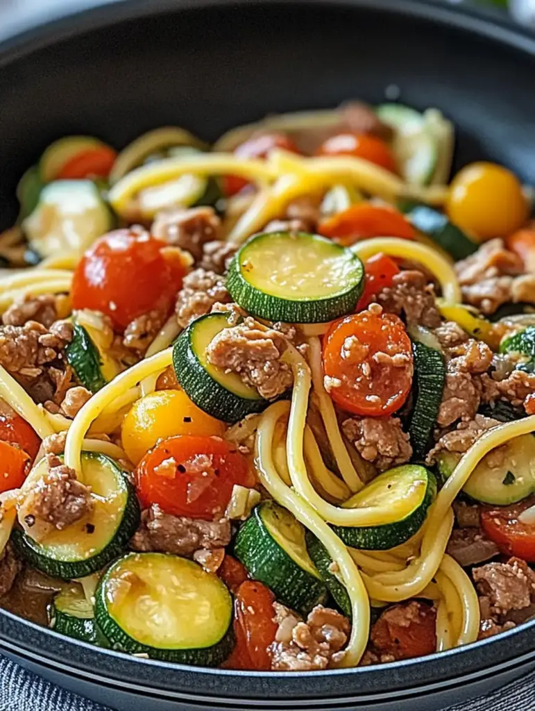 Zucchini Hackfleisch Pasta