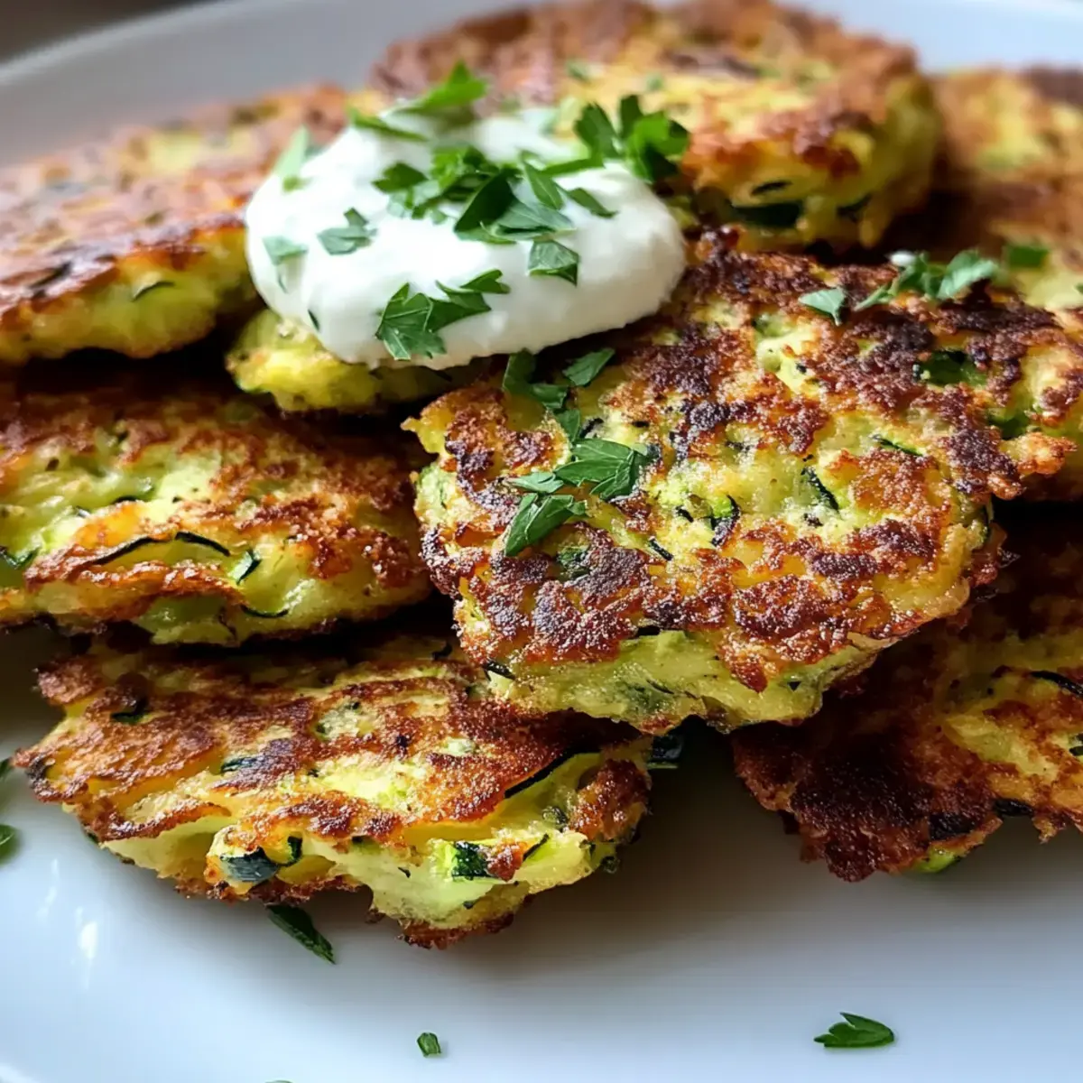 Crispy Zucchini-Puffer - Die perfekte Low Carb & Protein Snack 2 Zucchini-Puffer