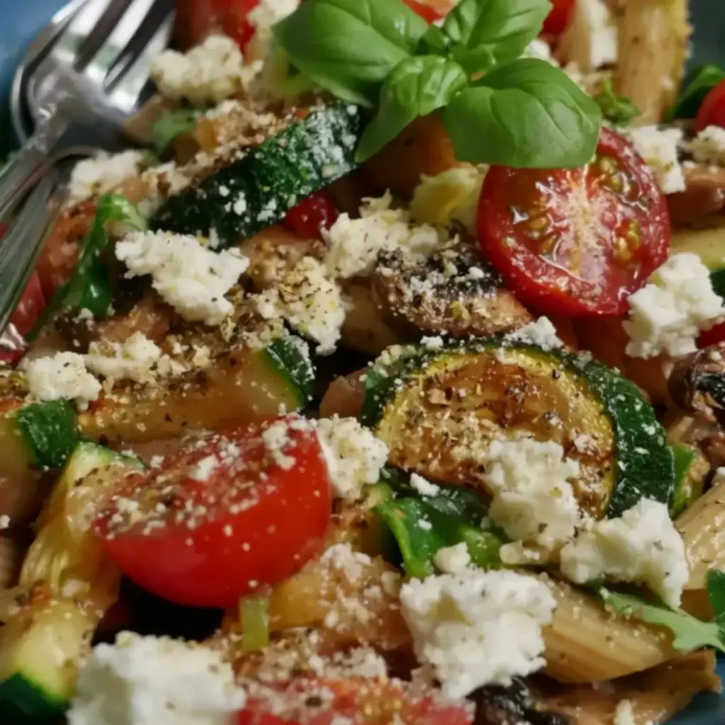 Zucchini Salat mit Feta
