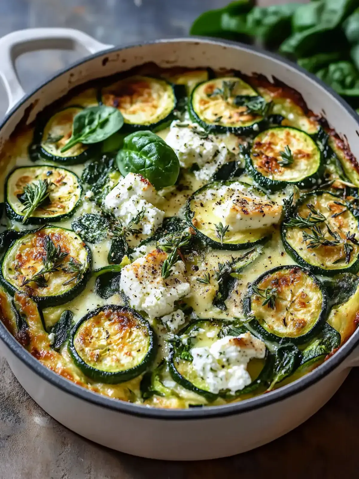 Zucchini Spinat Feta Auflauf – Das perfekte, köstliche Rezept 2 Zucchini Spinat Feta Auflauf