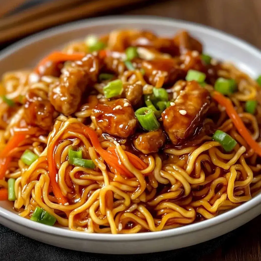 chinesisch gebratene Nudeln