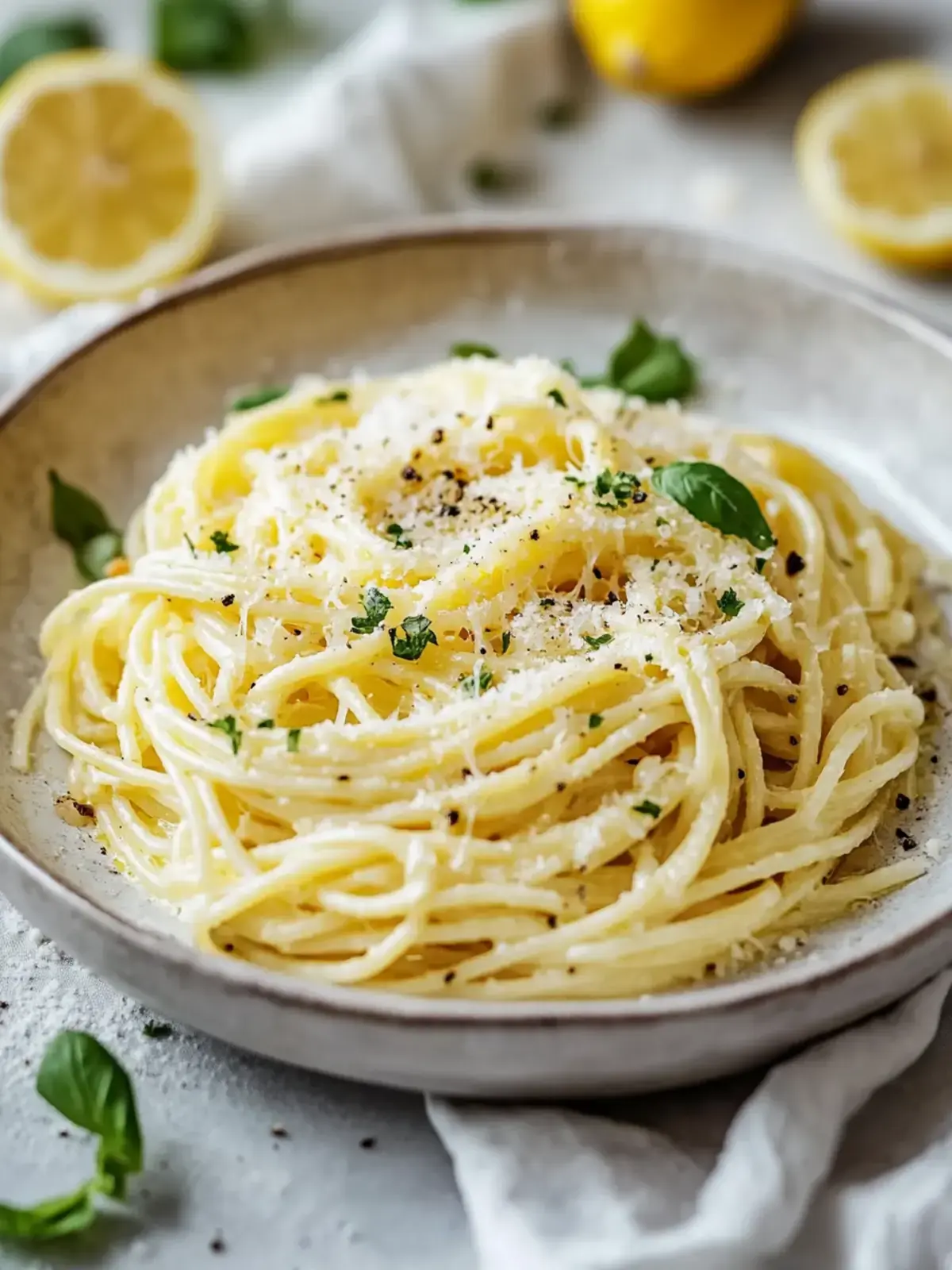 cremige geröstete Knoblauch-Zitronen-Pasta-Sauce