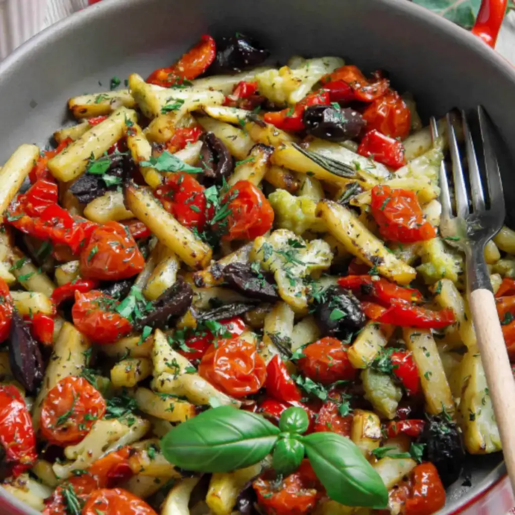 gebratener Kohlrabi mediterran